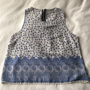 Pretty Floral & Lace Print Top